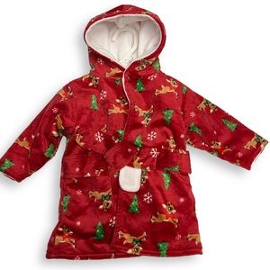 Rudolph The Red Nosed Reindeer Infant Plush Robe Size 0-9 Months